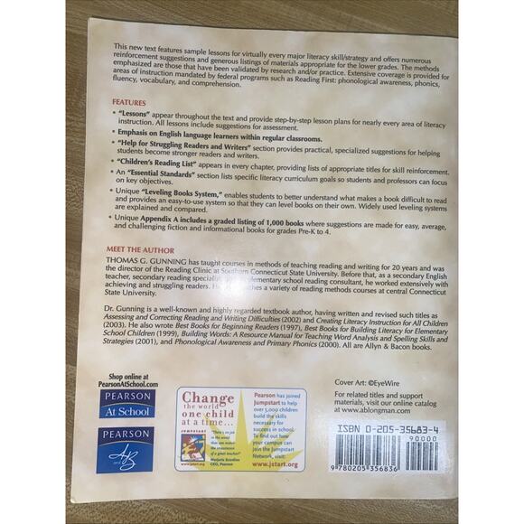 Creating Literacy Instruction Pre-K To 4 Students Thomas Gunning 2004 - Picture 2 of 9